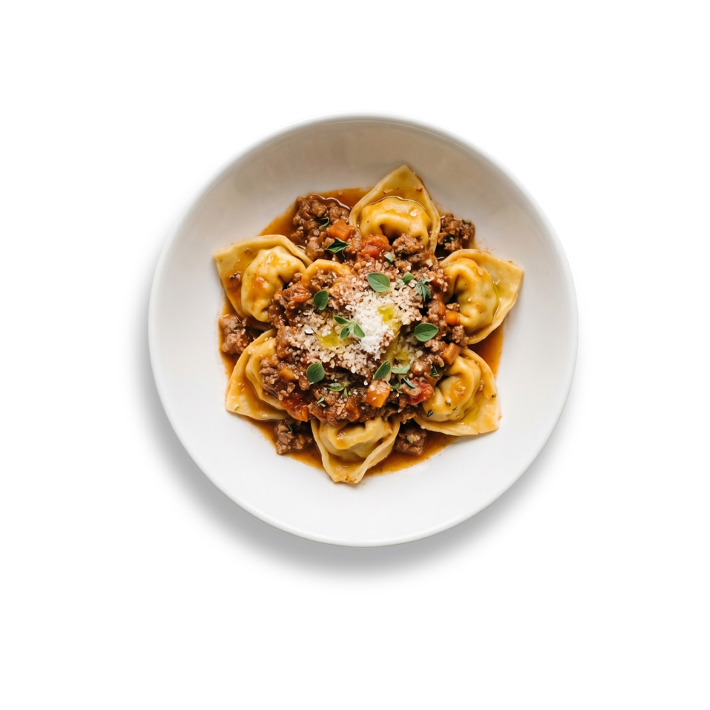 Tortelloni di Zucca al ragù o burro e salvia