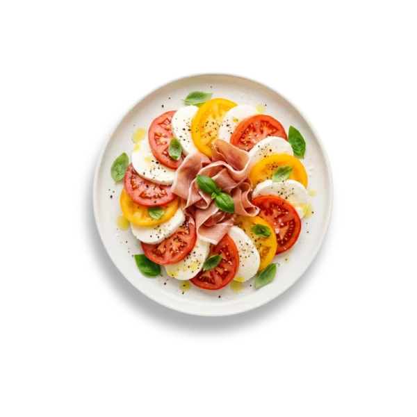 Caprese con prociutto di Parma