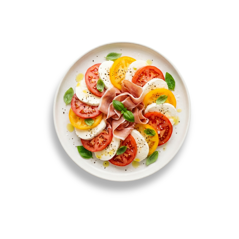 Caprese con prociutto di Parma