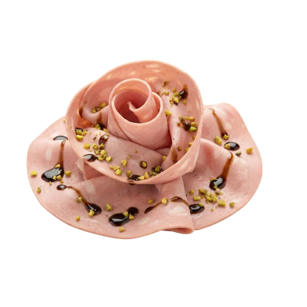 Rose di mortadella con aceto balsamico